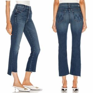 MOTHER The Insider Crop Step Fray Flared Jeans in Sweet And Sassy Size 27